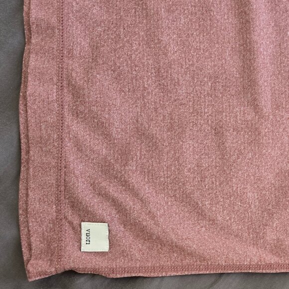 Vuori Shirt Mens Medium L Orange Gym Running Vented Yoga Feather Pocket T - Picture 5 of 11